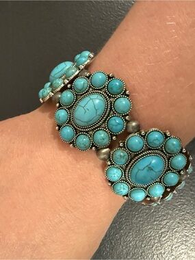 Southwestern Turquoise Stretch Bracelet